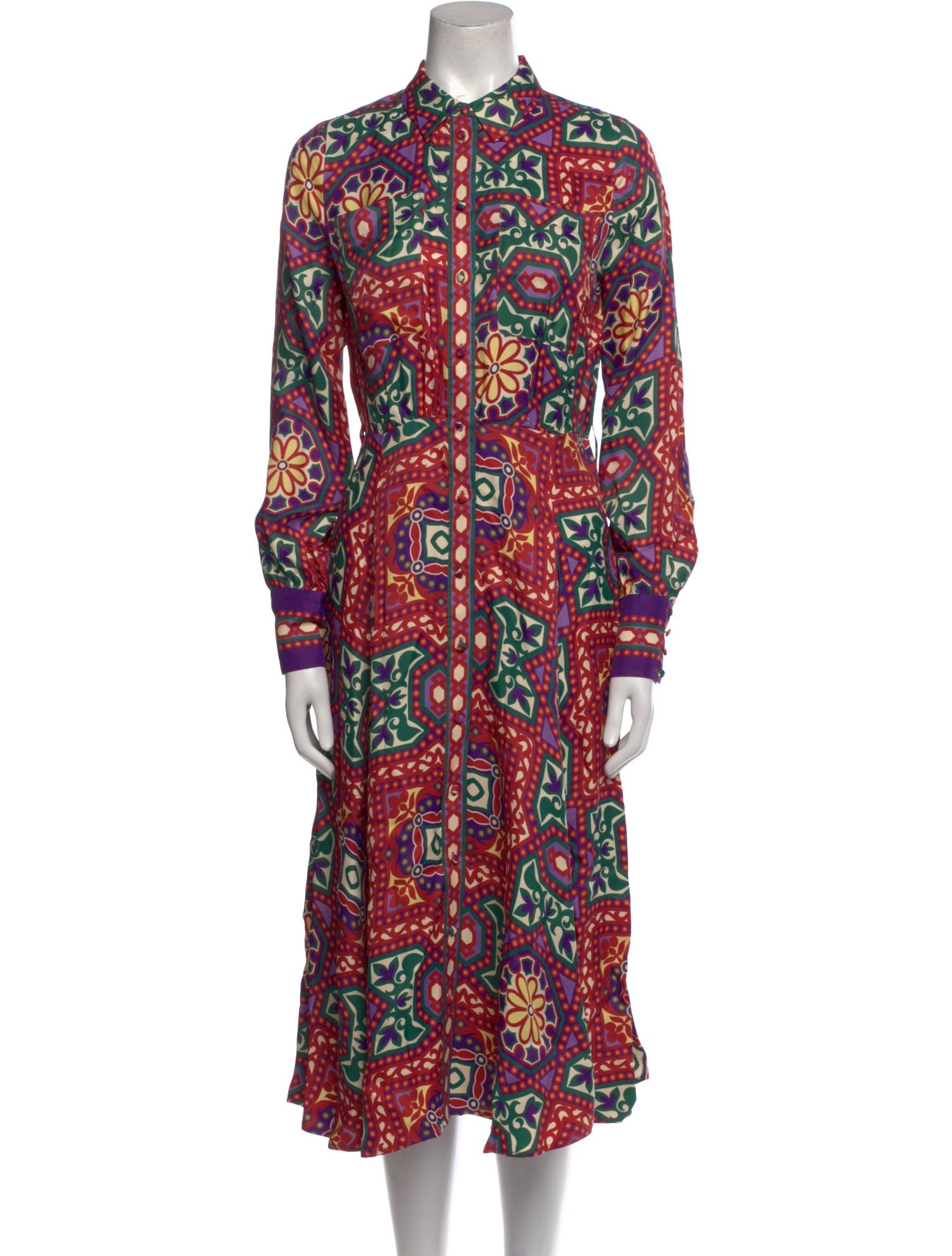 Sézane Paisley Print Midi Length Dress