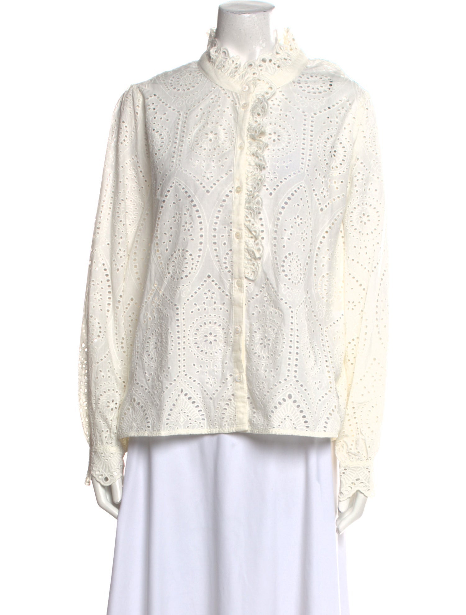 Sézane Mock Neck Long Sleeve Sweatshirt