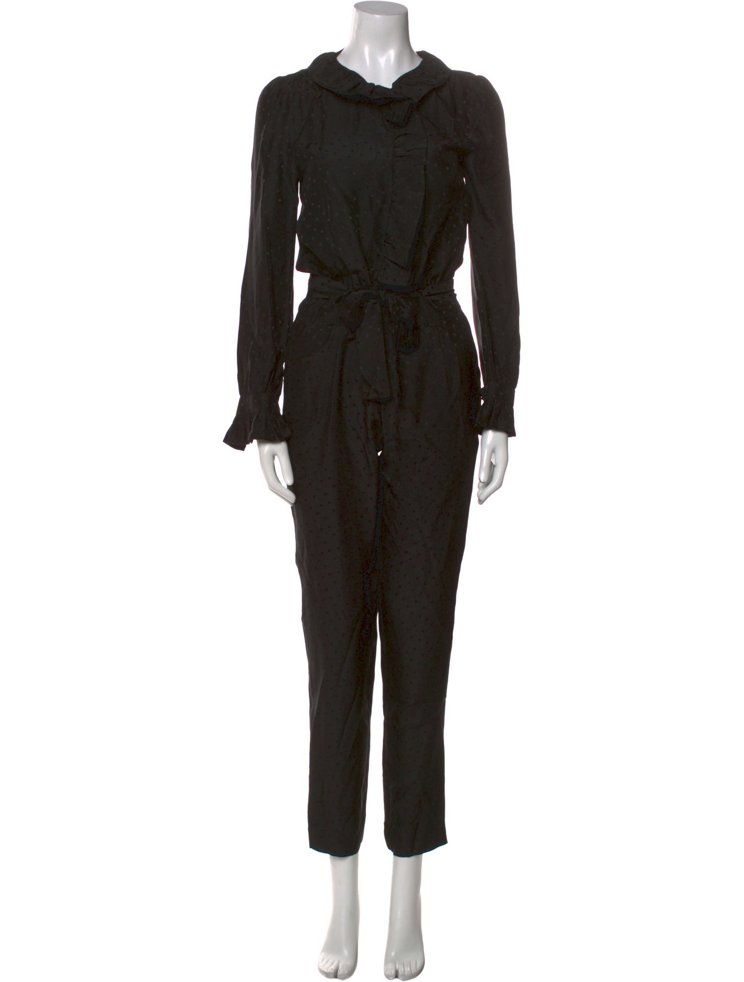Sézane Silk Crew Neck Jumpsuit