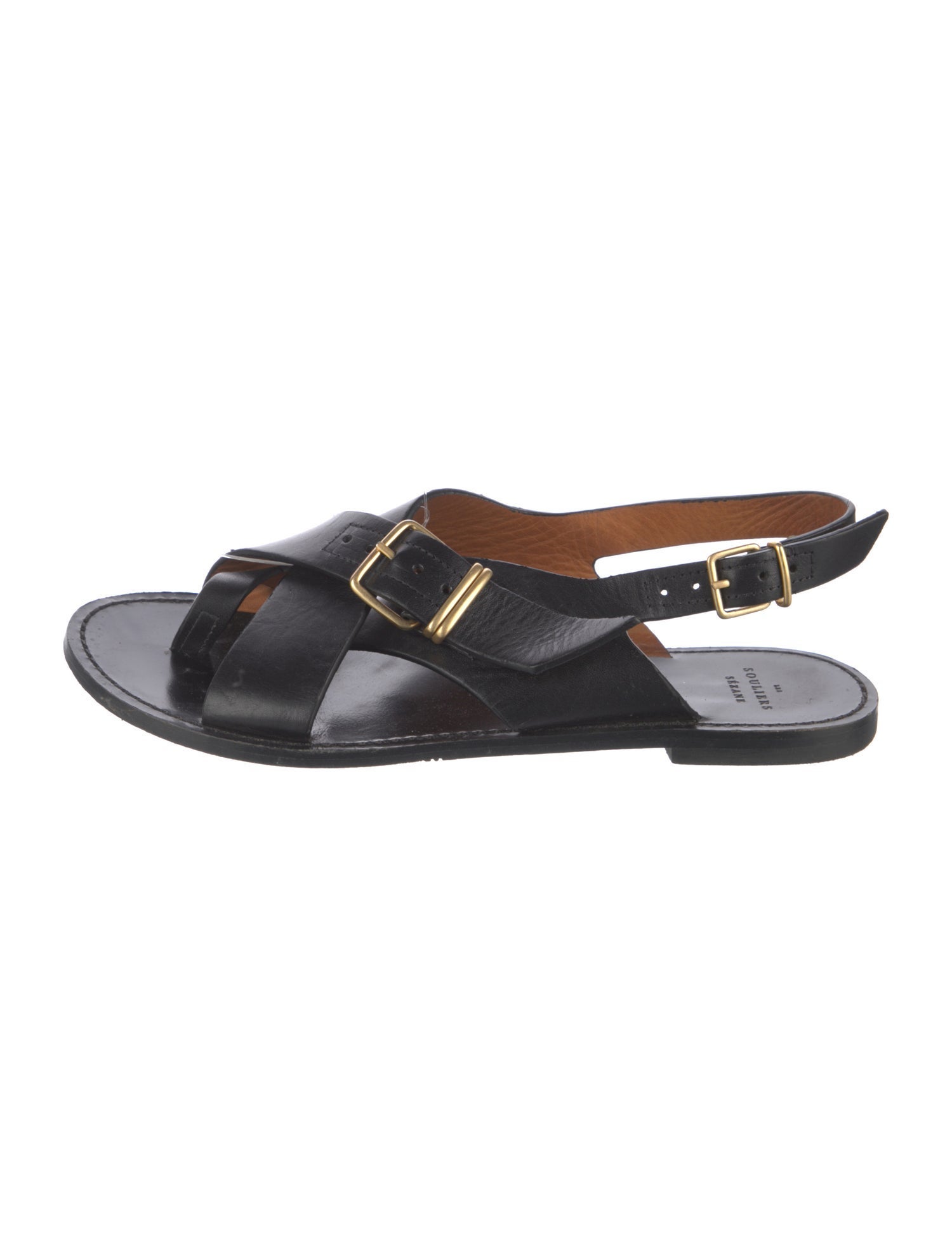 Sézane Leather Slingback Sandals