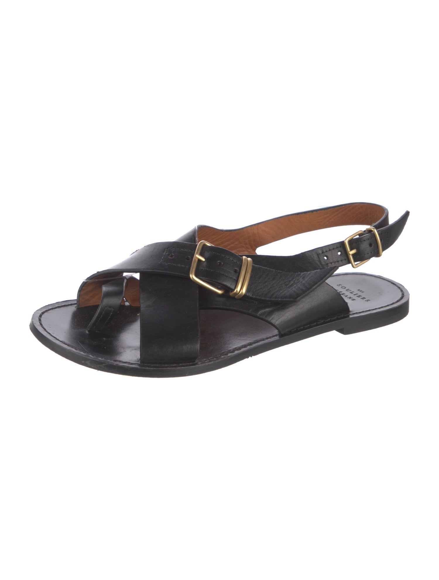 Sézane Leather Slingback Sandals