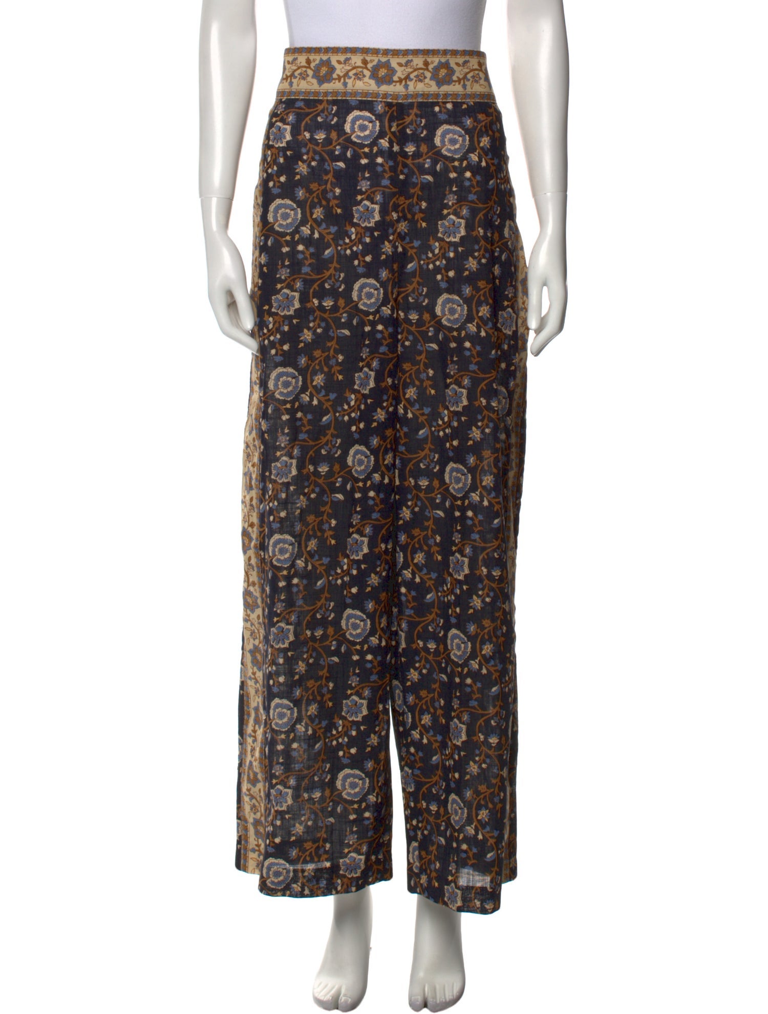 Sézane Printed Wide Leg Pants