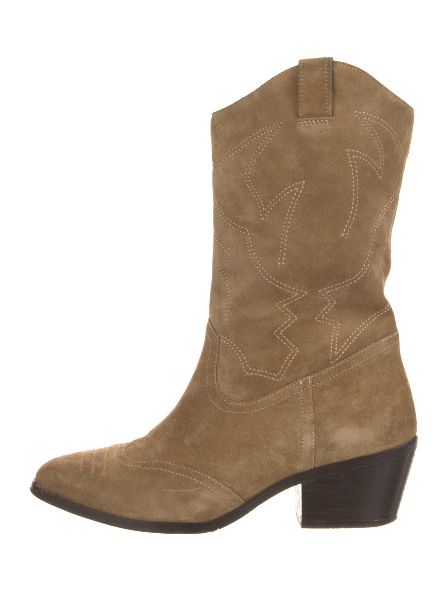Sézane Suede Western Boots