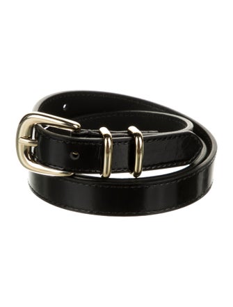 Sézane Skinny Patent Leather Belt