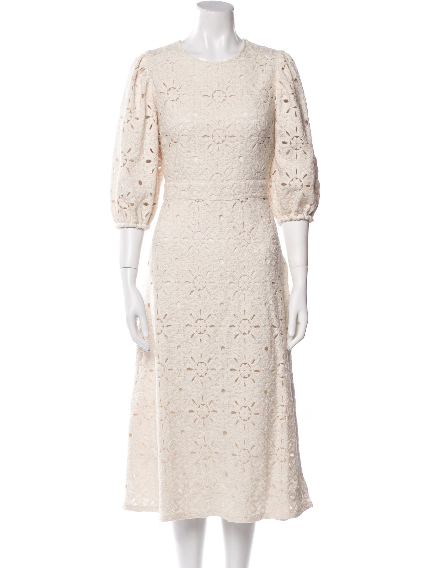 Sézane Lace Pattern Midi Length Dress w/ Tags