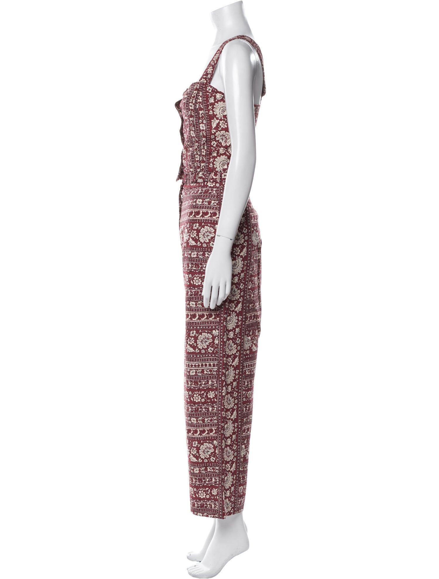 Sézane Linen Printed Pant Set