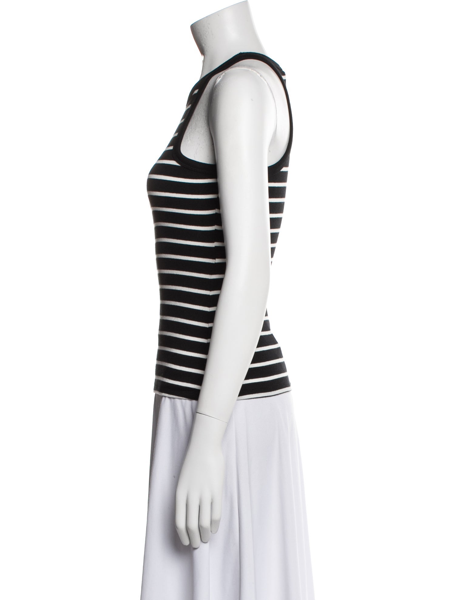 Sézane Striped Scoop Neck Top
