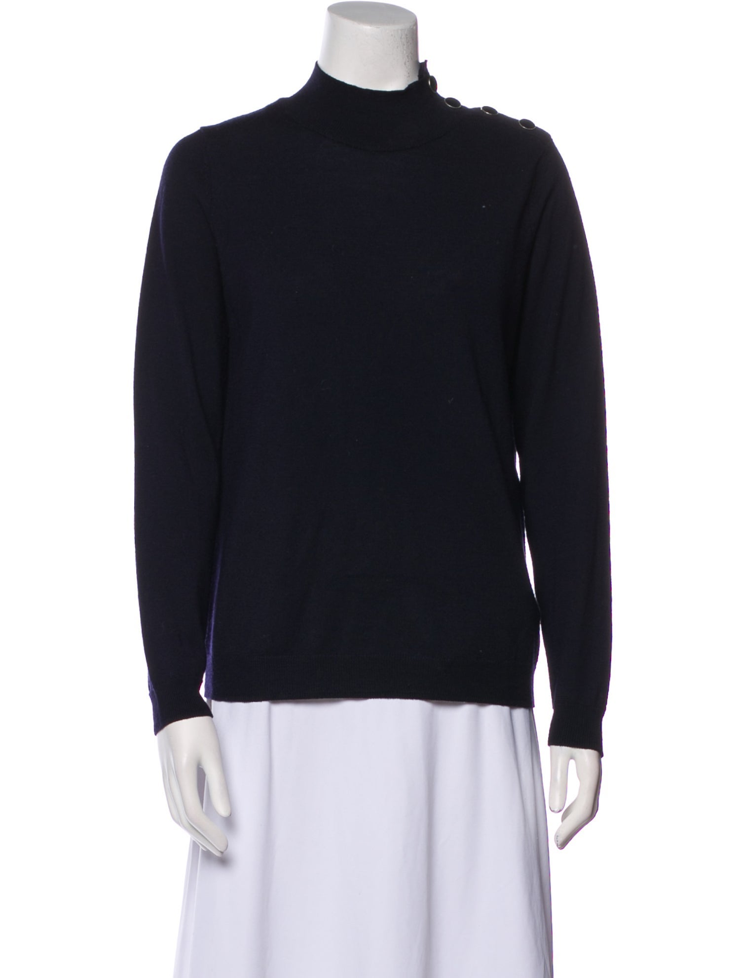Sézane Merino Wool Mock Neck Sweater
