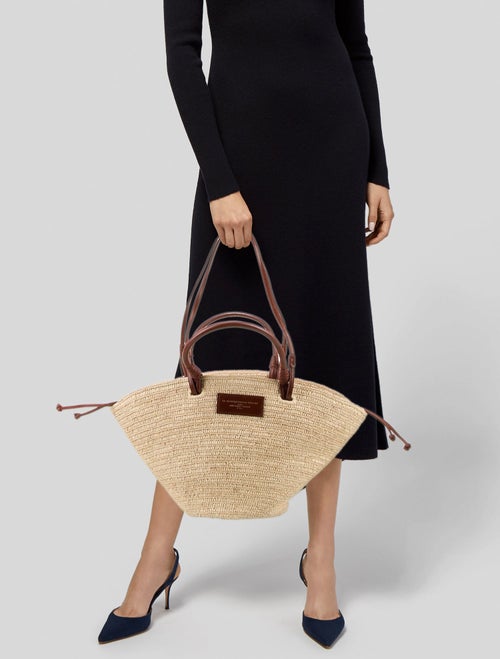 Sézane Raffia Shoulder Bag