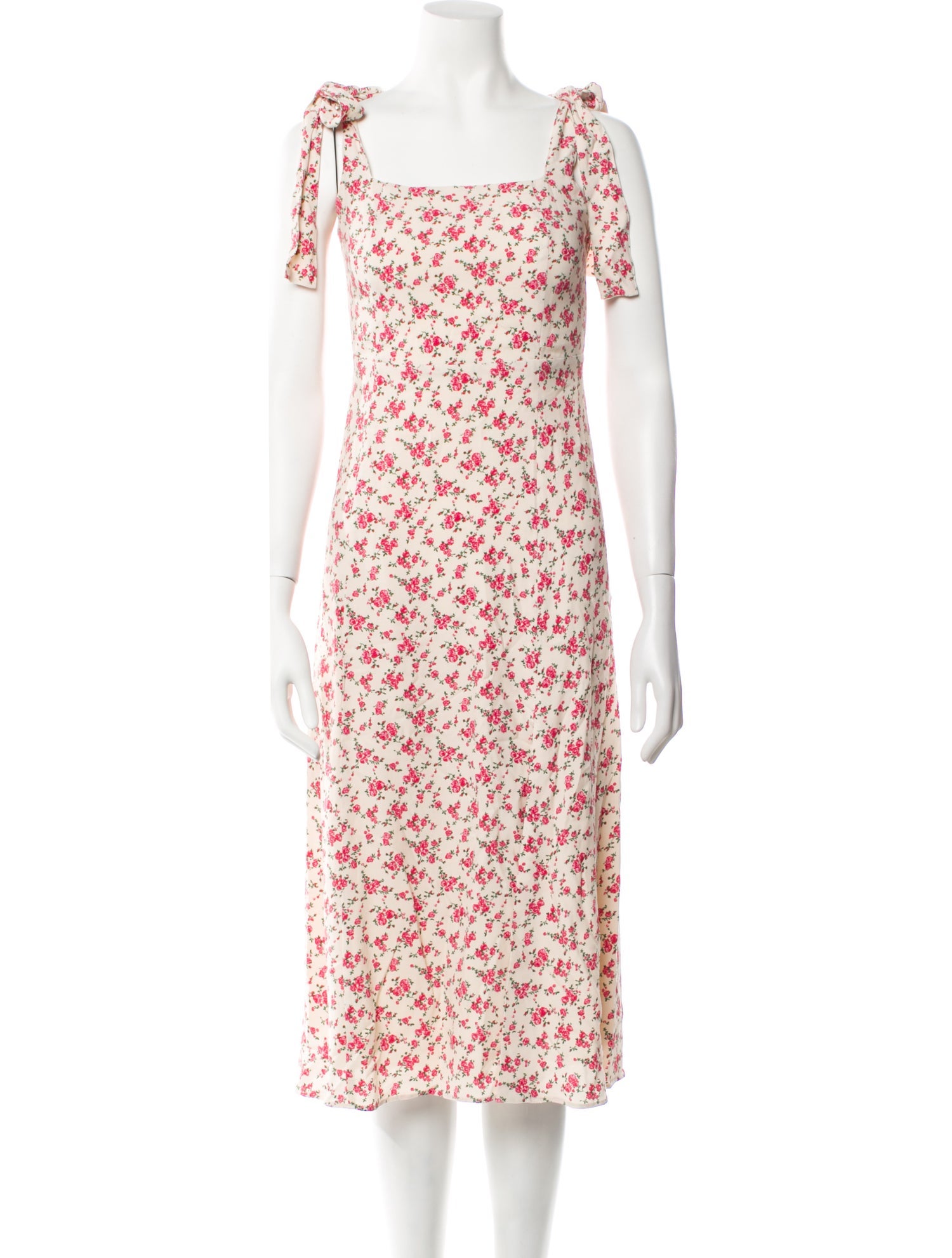 Sézane Floral Print Midi Length Dress