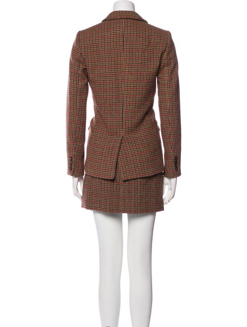 Sézane Wool Houndstooth Print Skirt Suit