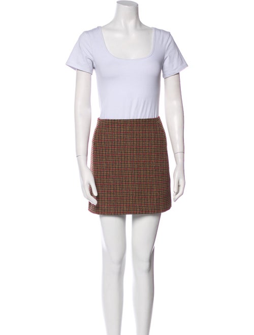 Sézane Wool Houndstooth Print Skirt Suit