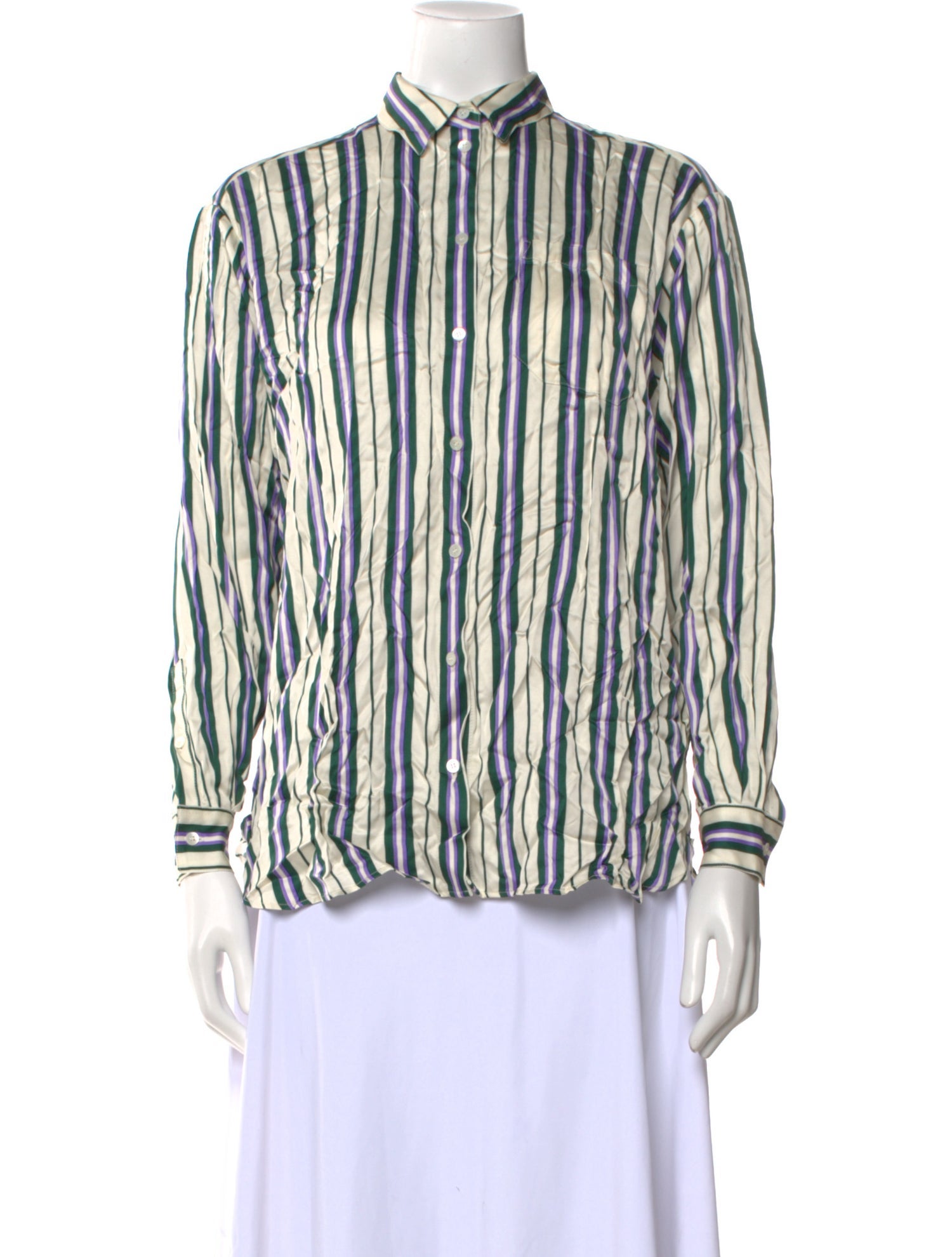 Sézane Striped Long Sleeve Button-Up Top w/ Tags