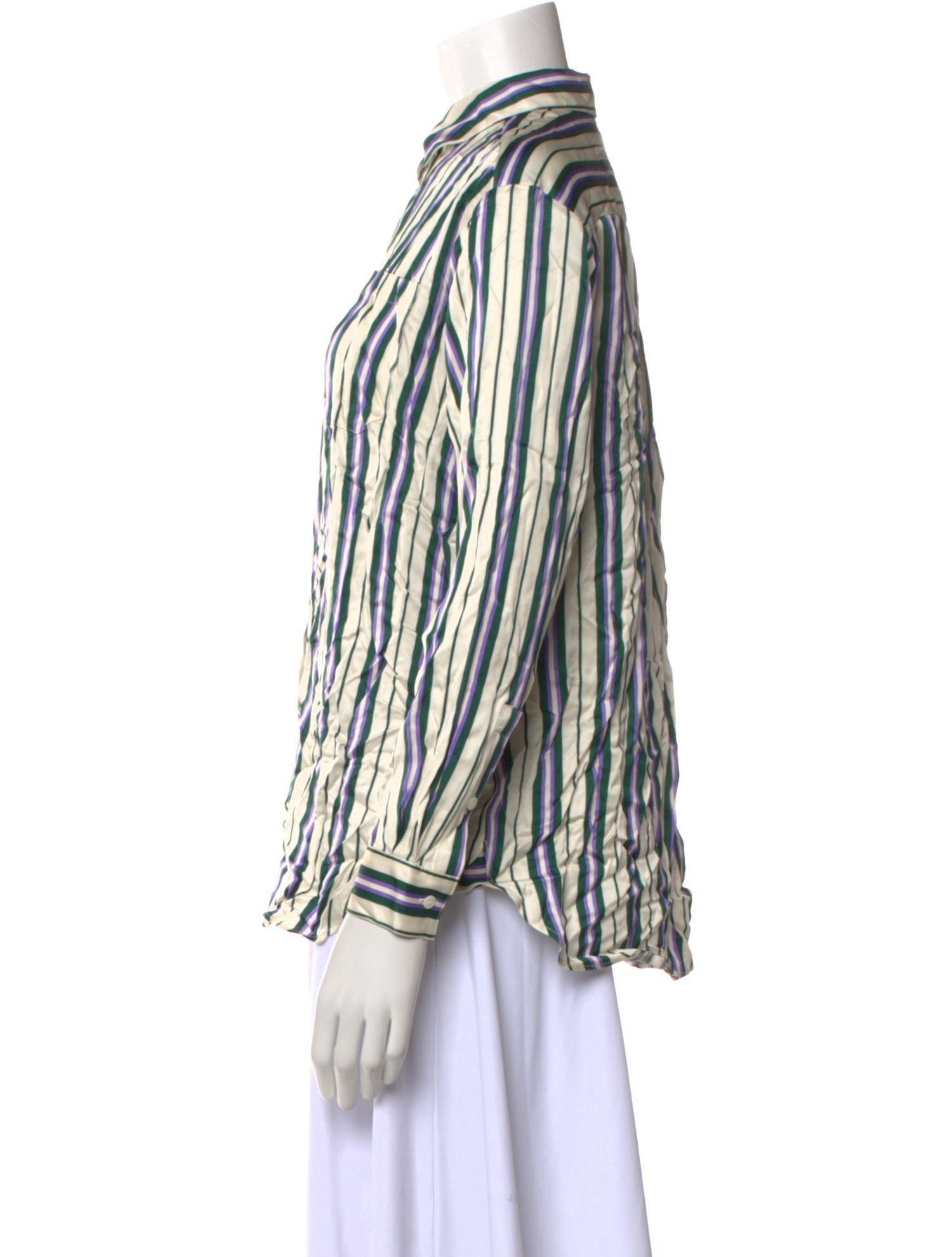 Sézane Striped Long Sleeve Button-Up Top w/ Tags