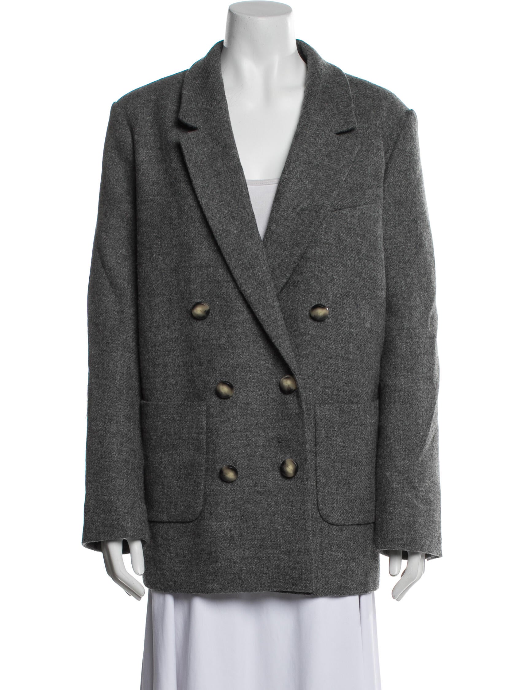 Sézane Virgin Wool Peacoat