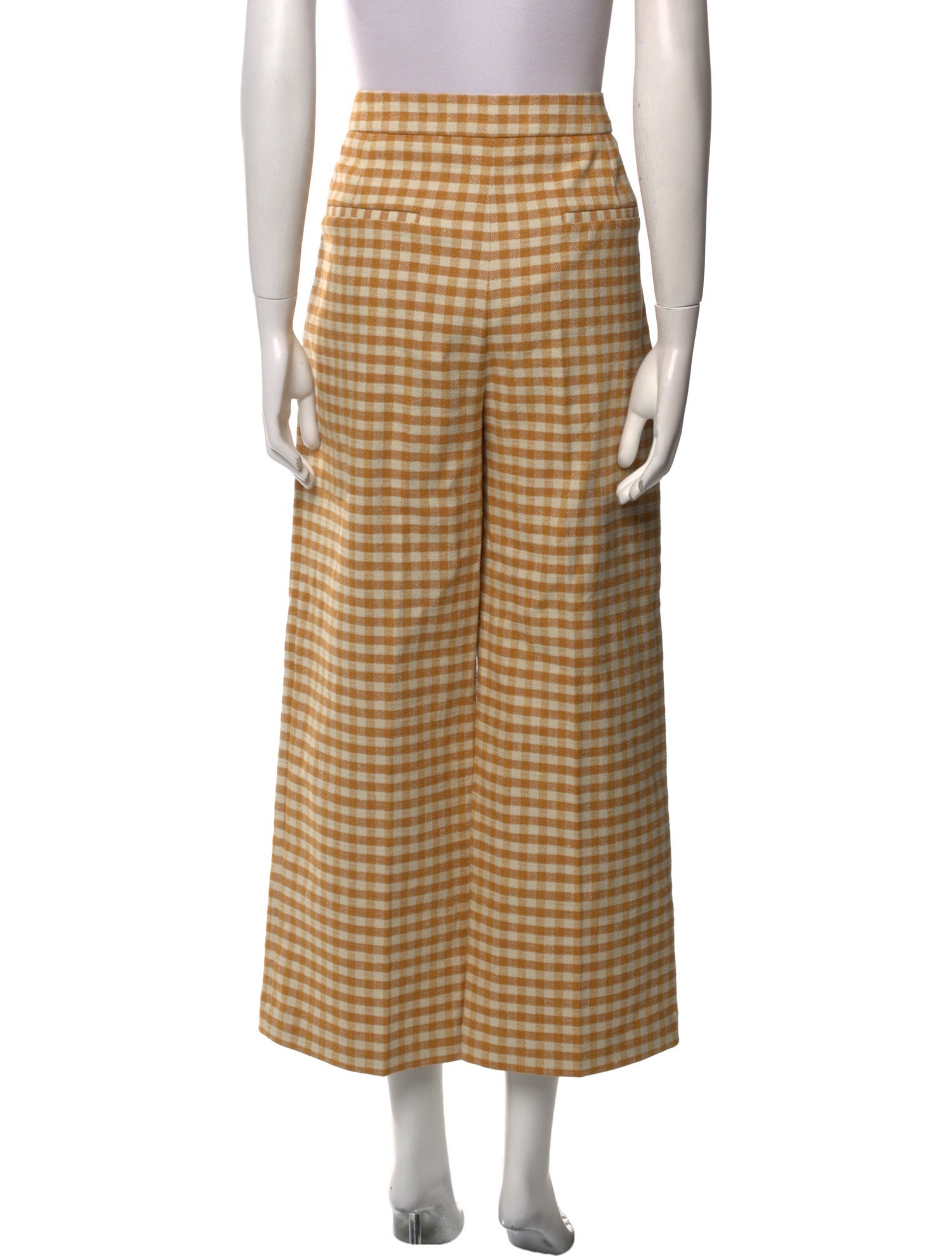 Sézane Plaid Print Wide Leg Pants