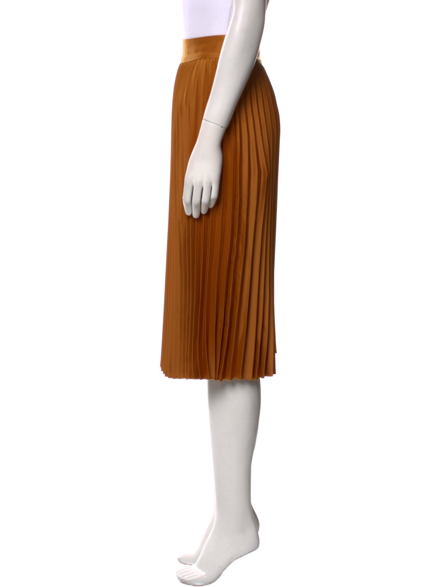 Sézane Pleated Accents Knee-Length Skirt