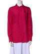 Sézane Silk Long Sleeve Button-Up Top