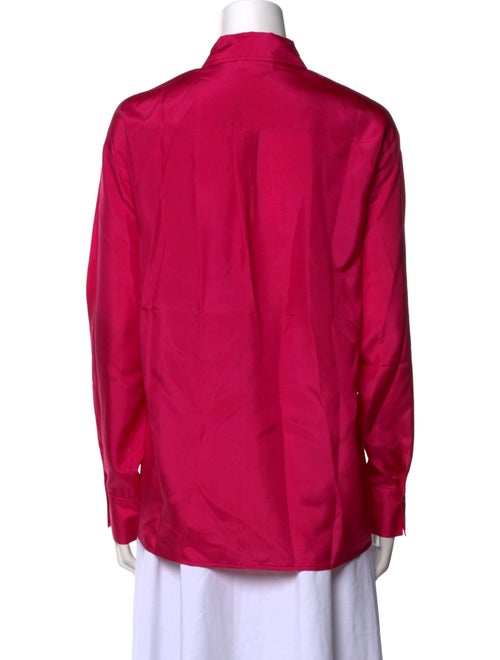 Sézane Silk Long Sleeve Button-Up Top