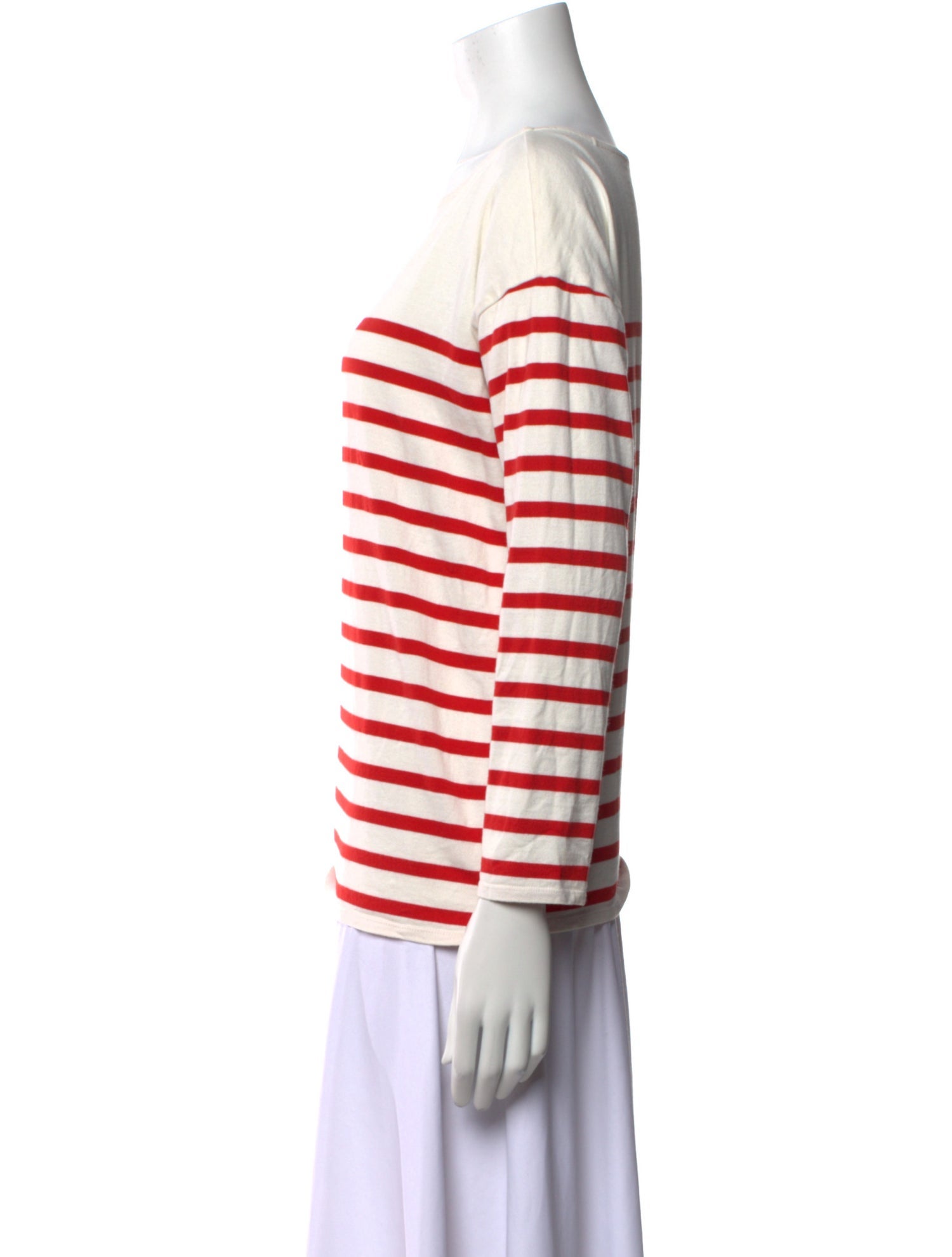 Sézane Striped Bateau Neckline Top