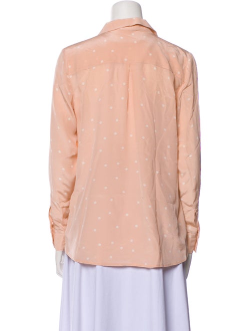 Sézane Silk Polka Dot Print Button-Up Top