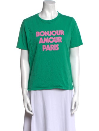 Sézane Graphic Print Crew Neck T-Shirt