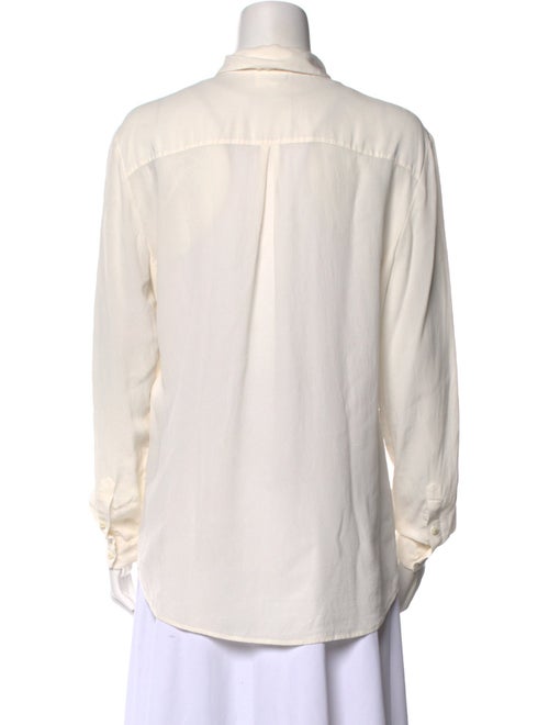 Sézane Silk Long Sleeve Button-Up Top
