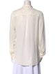 Sézane Silk Long Sleeve Button-Up Top