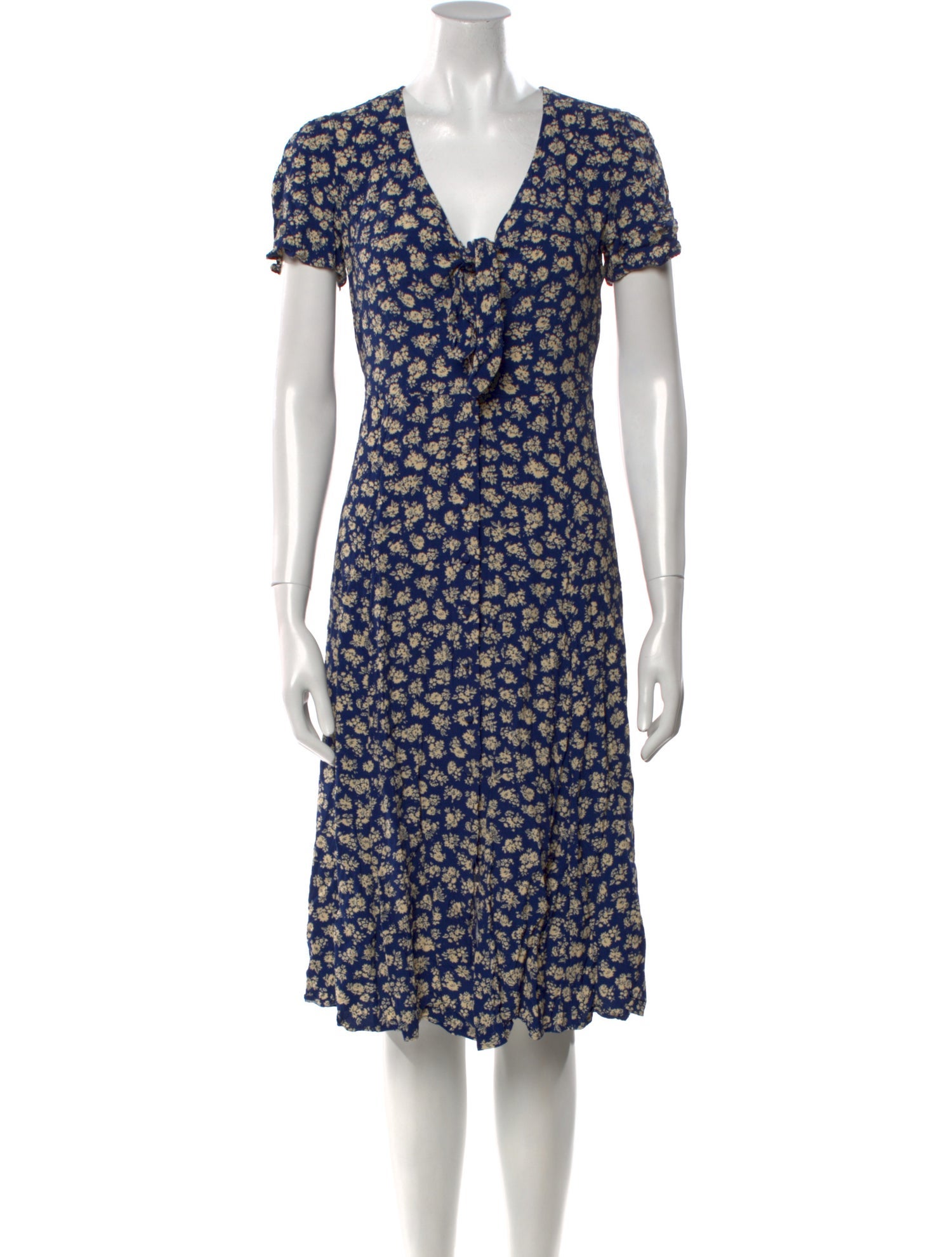 Sézane Floral Print Midi Length Dress