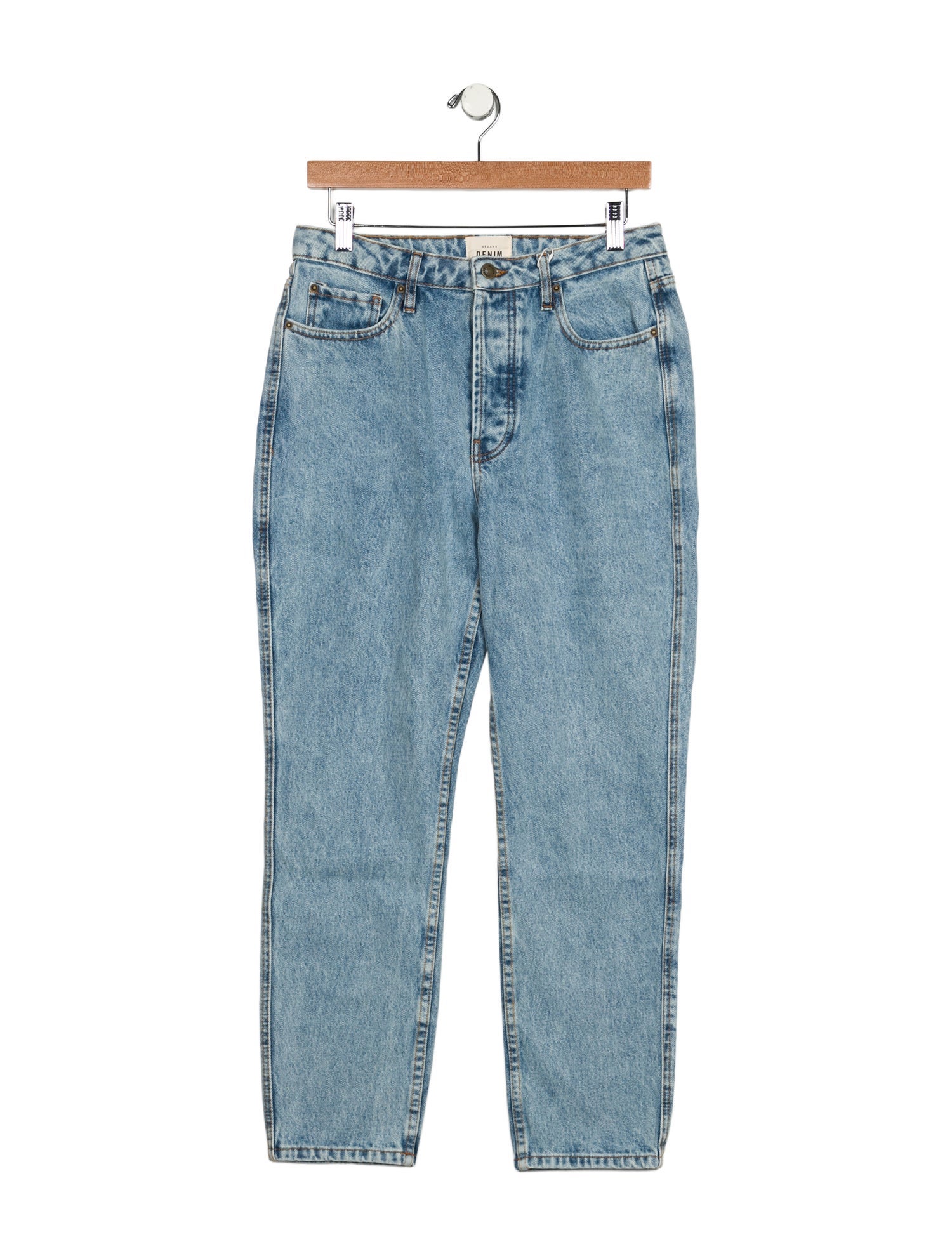 Sézane High-Rise Straight Leg Jeans