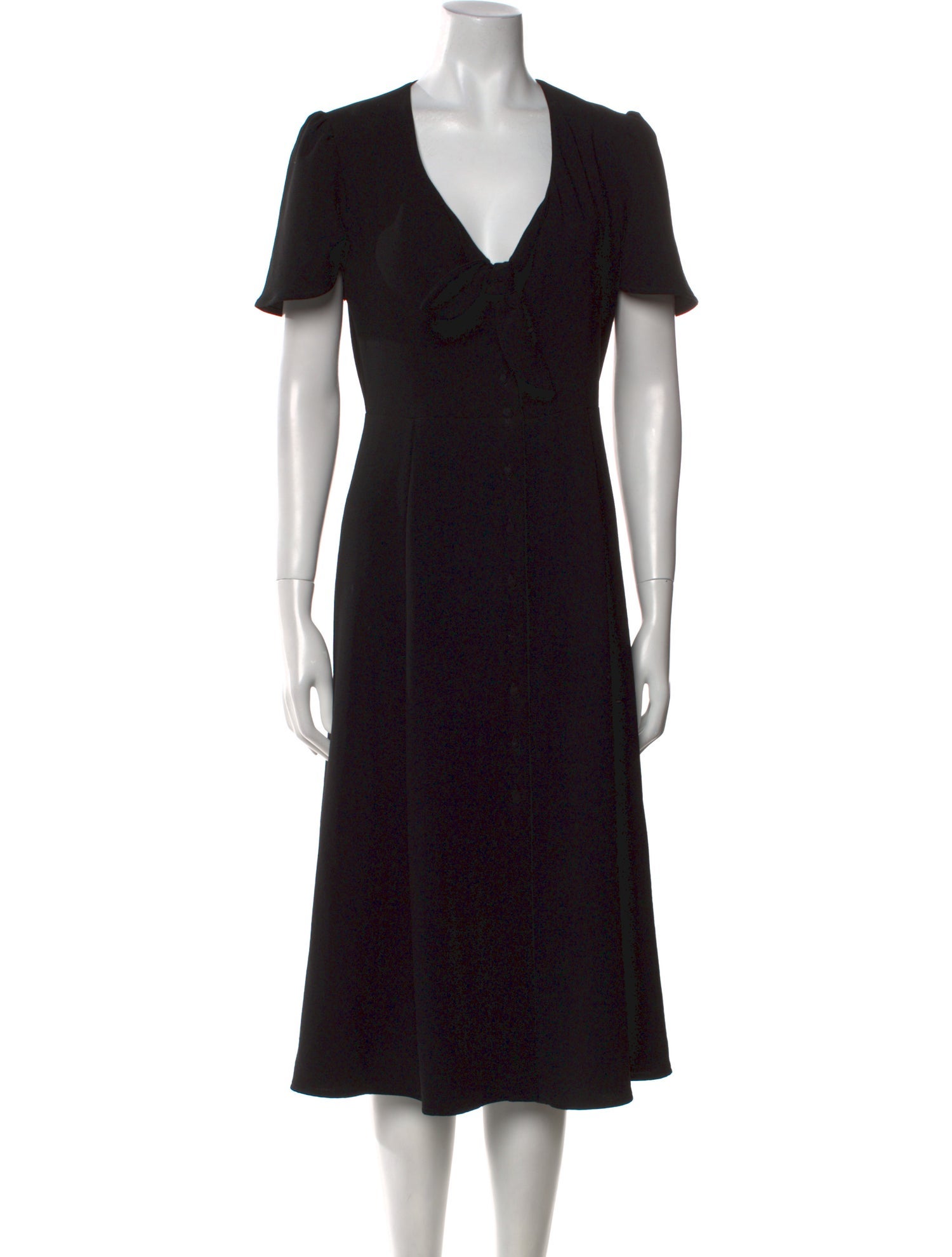 Sézane V-Neck Midi Length Dress