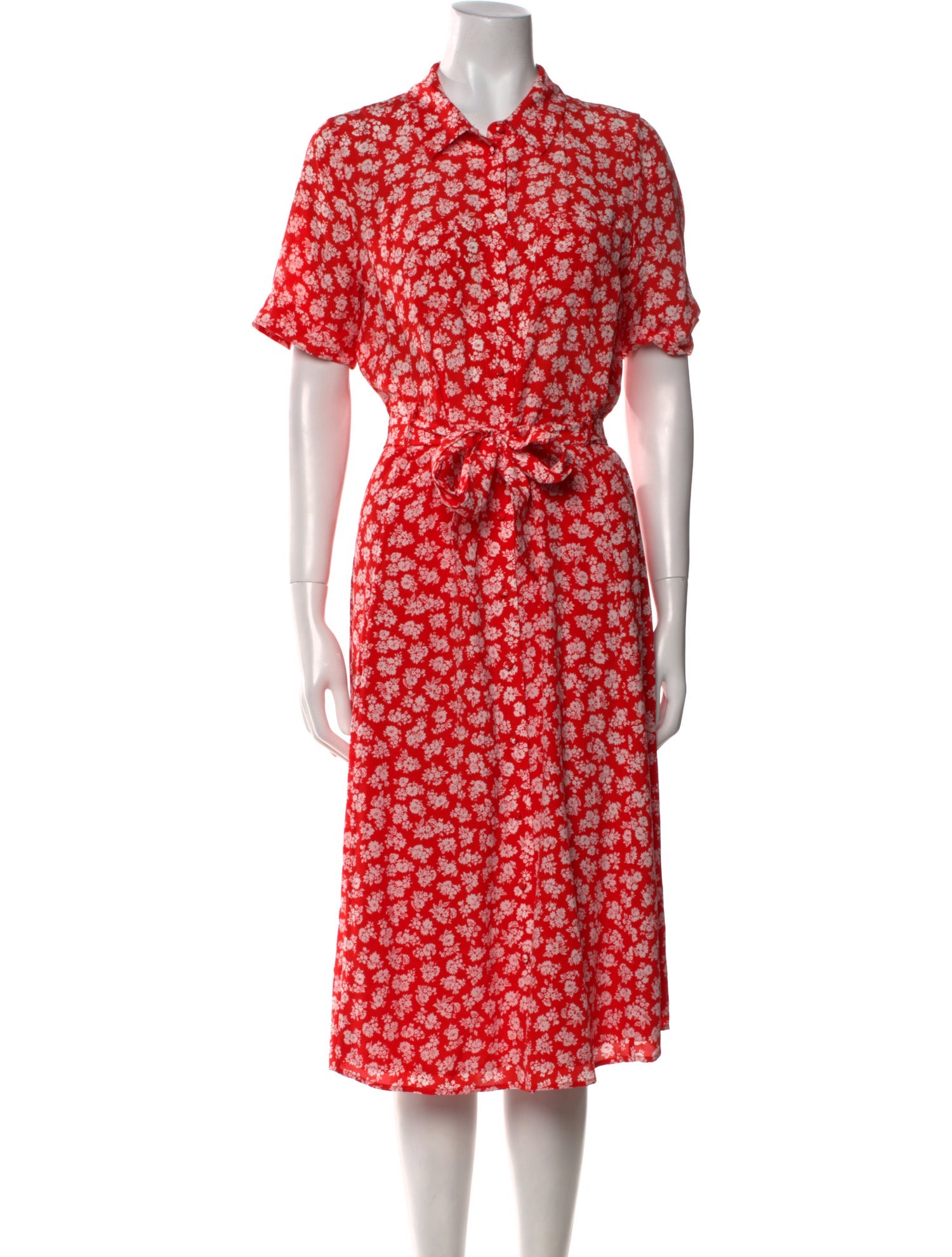 Sézane Silk Midi Length Dress