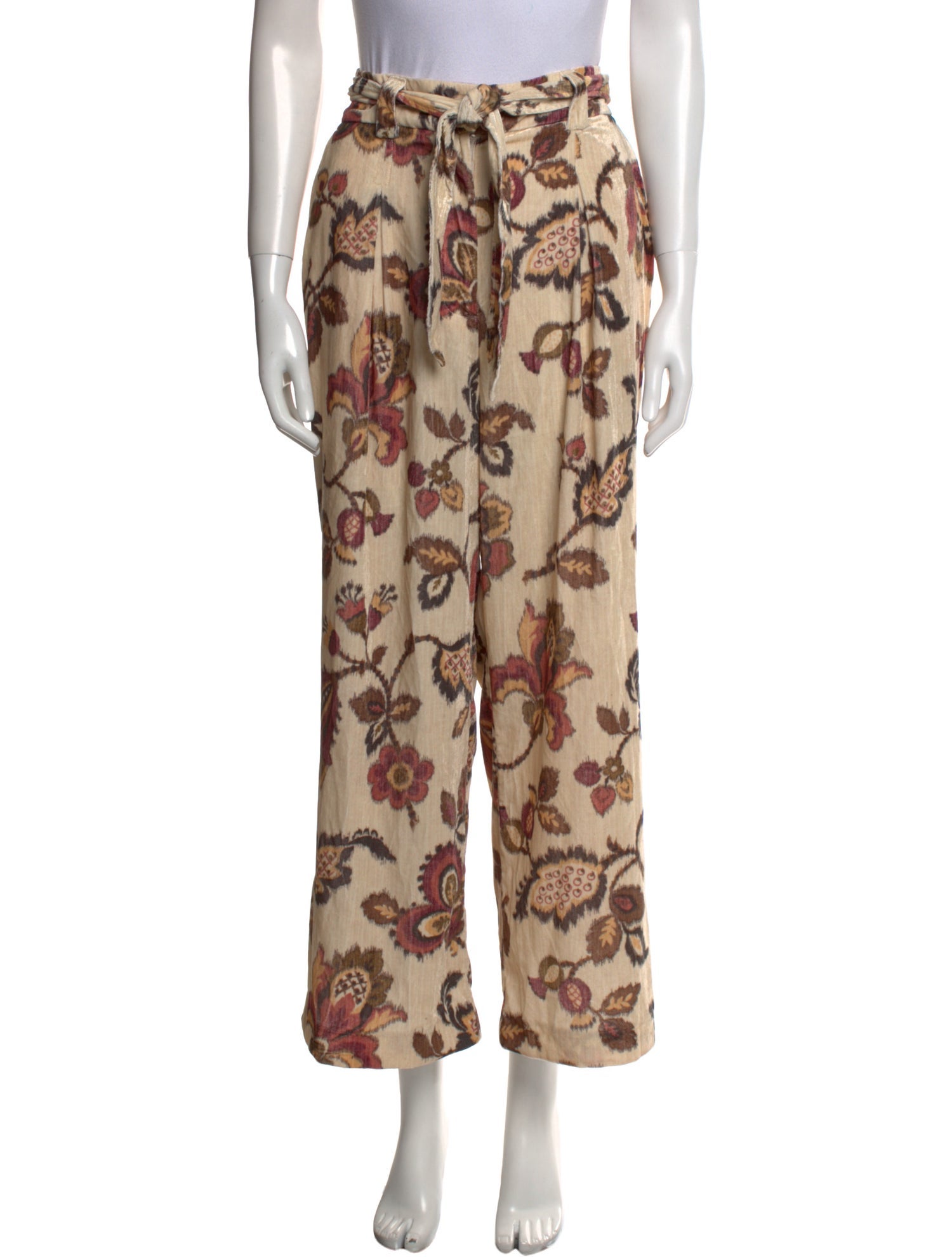 Sézane Floral Print Wide Leg Pants