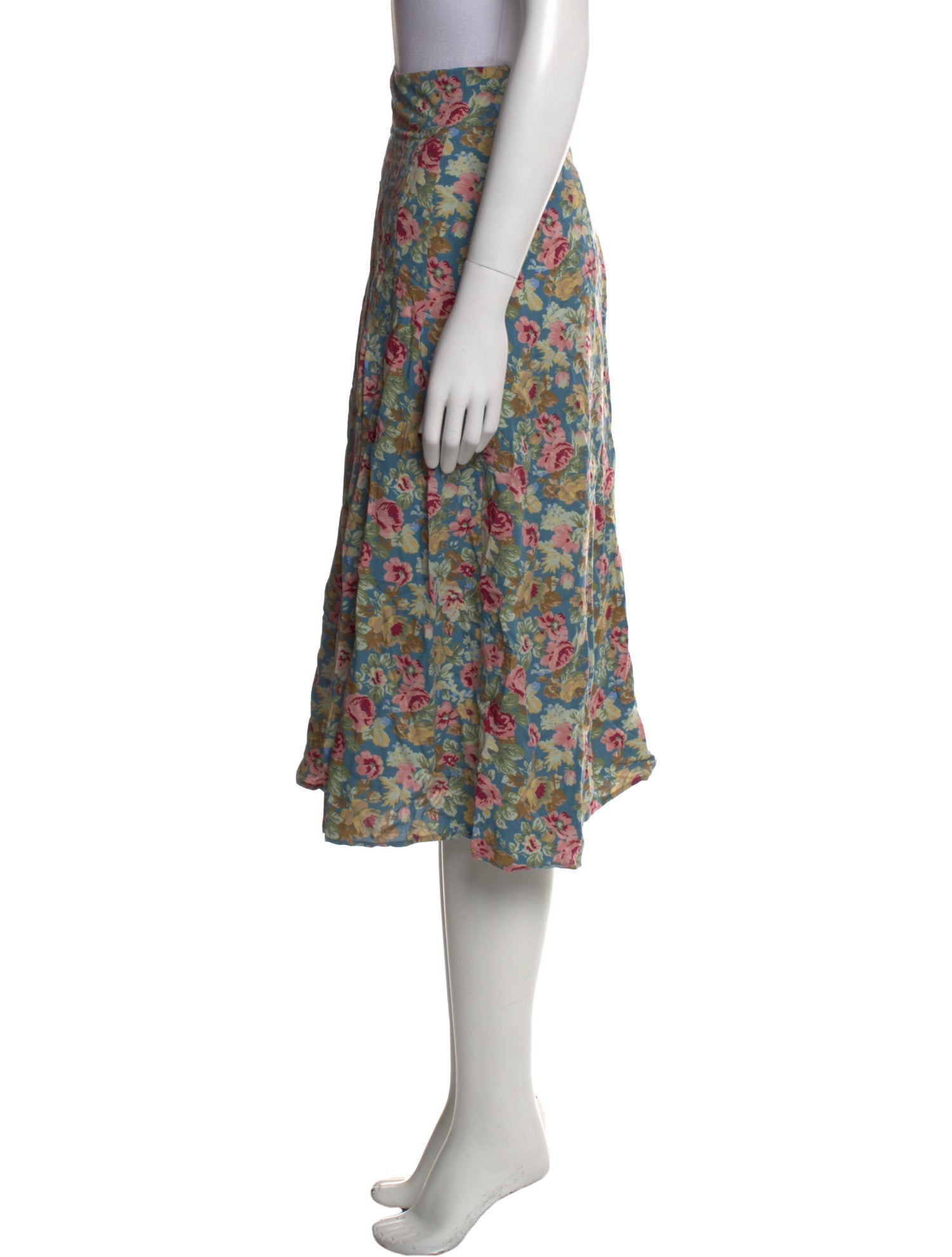 Sézane Printed Midi Length Skirt