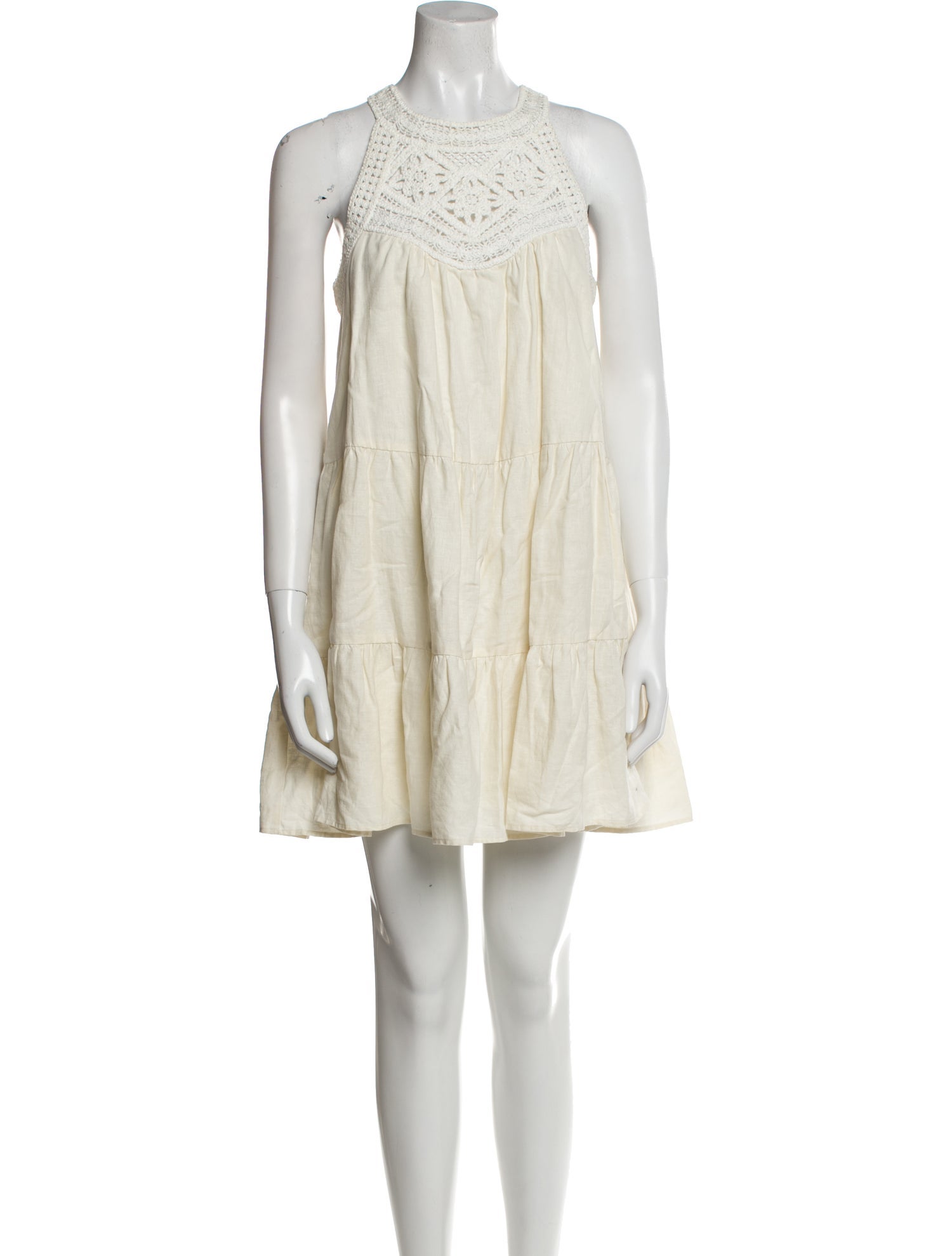 Sézane Crew Neck Mini Dress