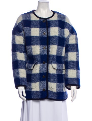 Sézane Coats Wool Plaid Print Coat Us2, Fr34 | XS
