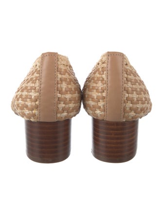 Sézane Raffia Patterned Pumps