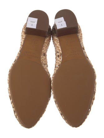 Sézane Raffia Patterned Pumps