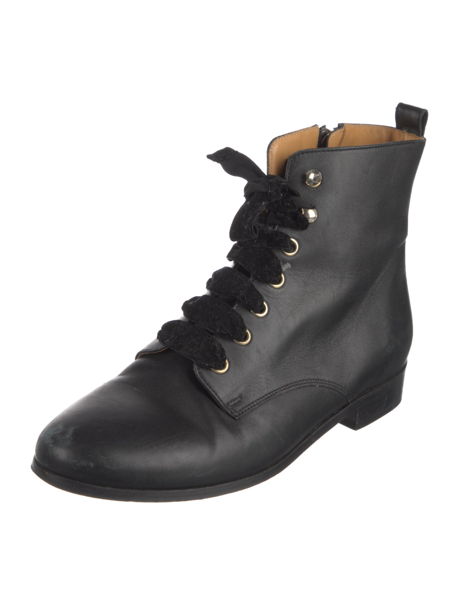 Sézane Leather Combat Boots