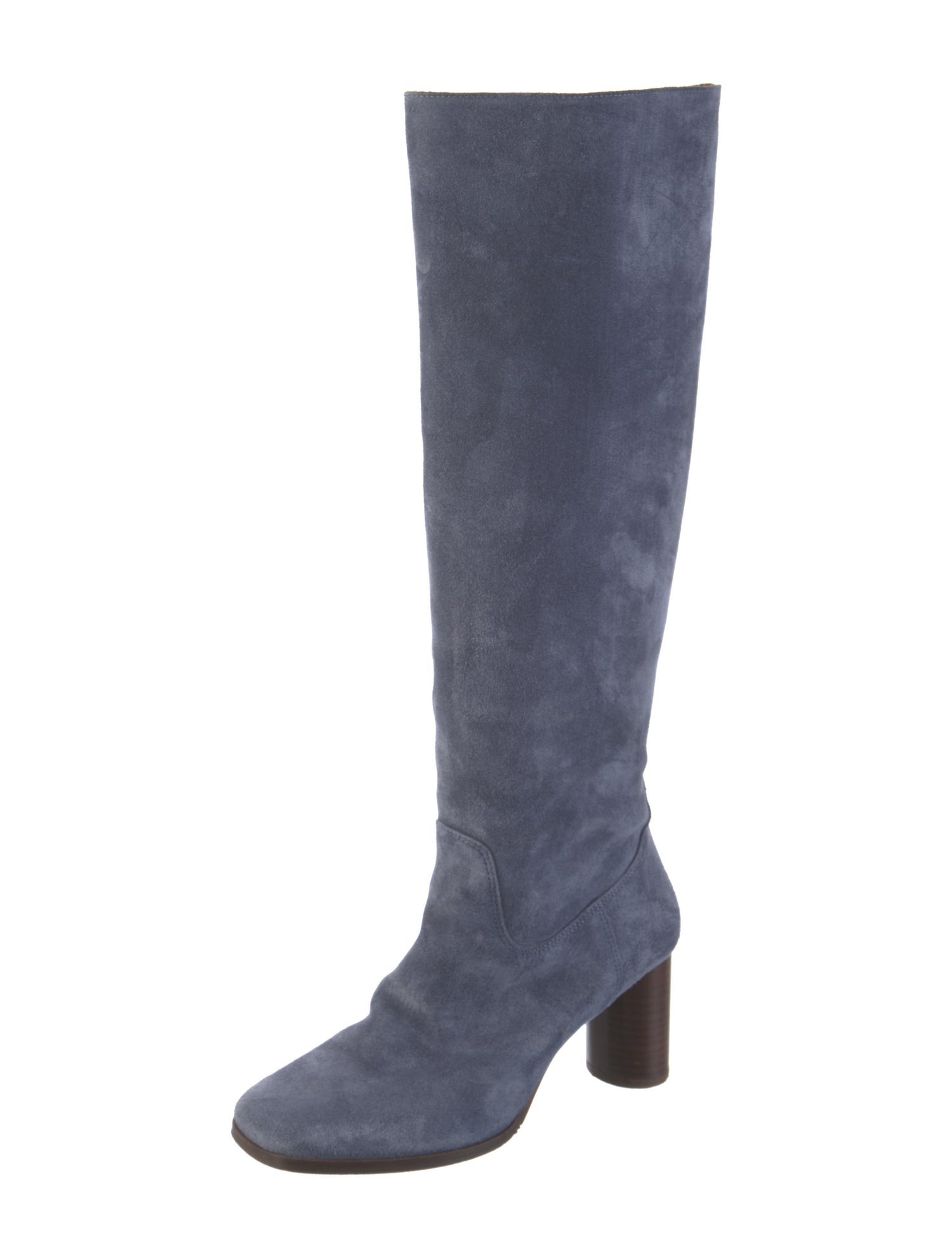 Sézane Suede Embroidered Accent Boots