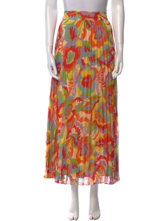 Sézane Floral Print Midi Length Skirt