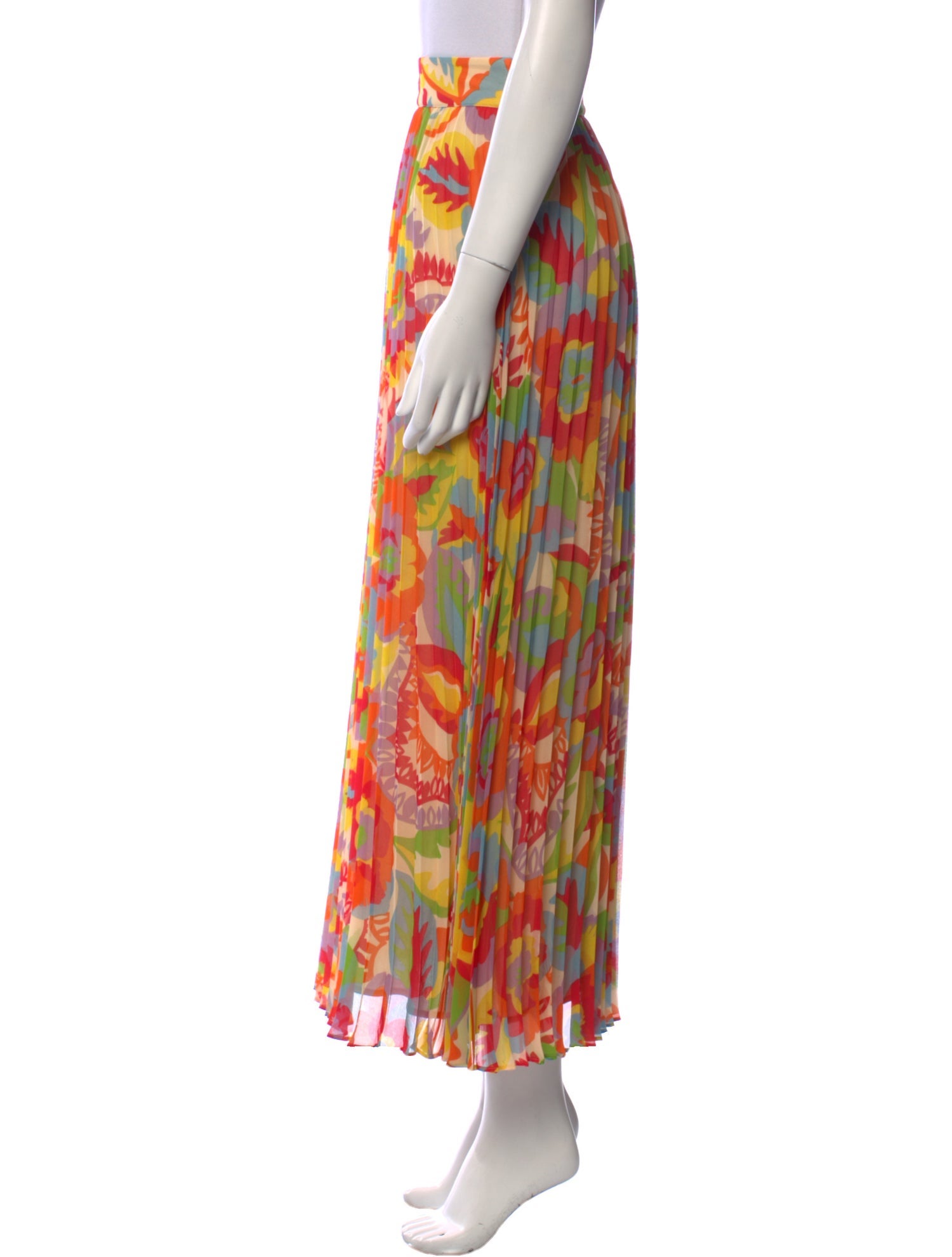 Sézane Floral Print Midi Length Skirt