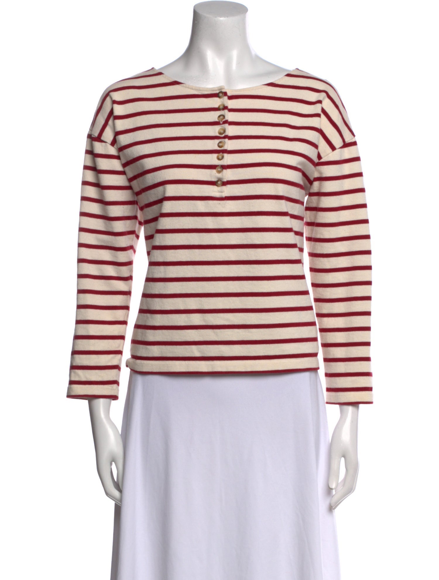 Sézane Striped Scoop Neck Top