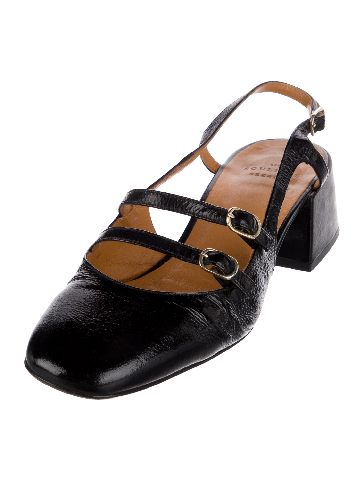 Sézane Patent Leather Slingback Pumps