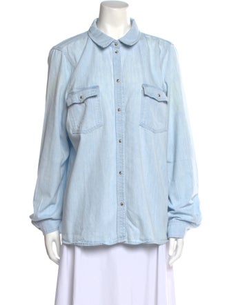 Sézane Long Sleeve Button-Up Top