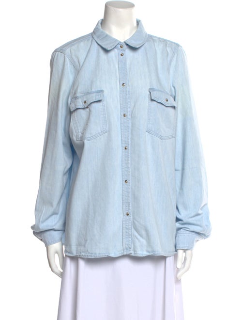 Sézane Long Sleeve Button-Up Top