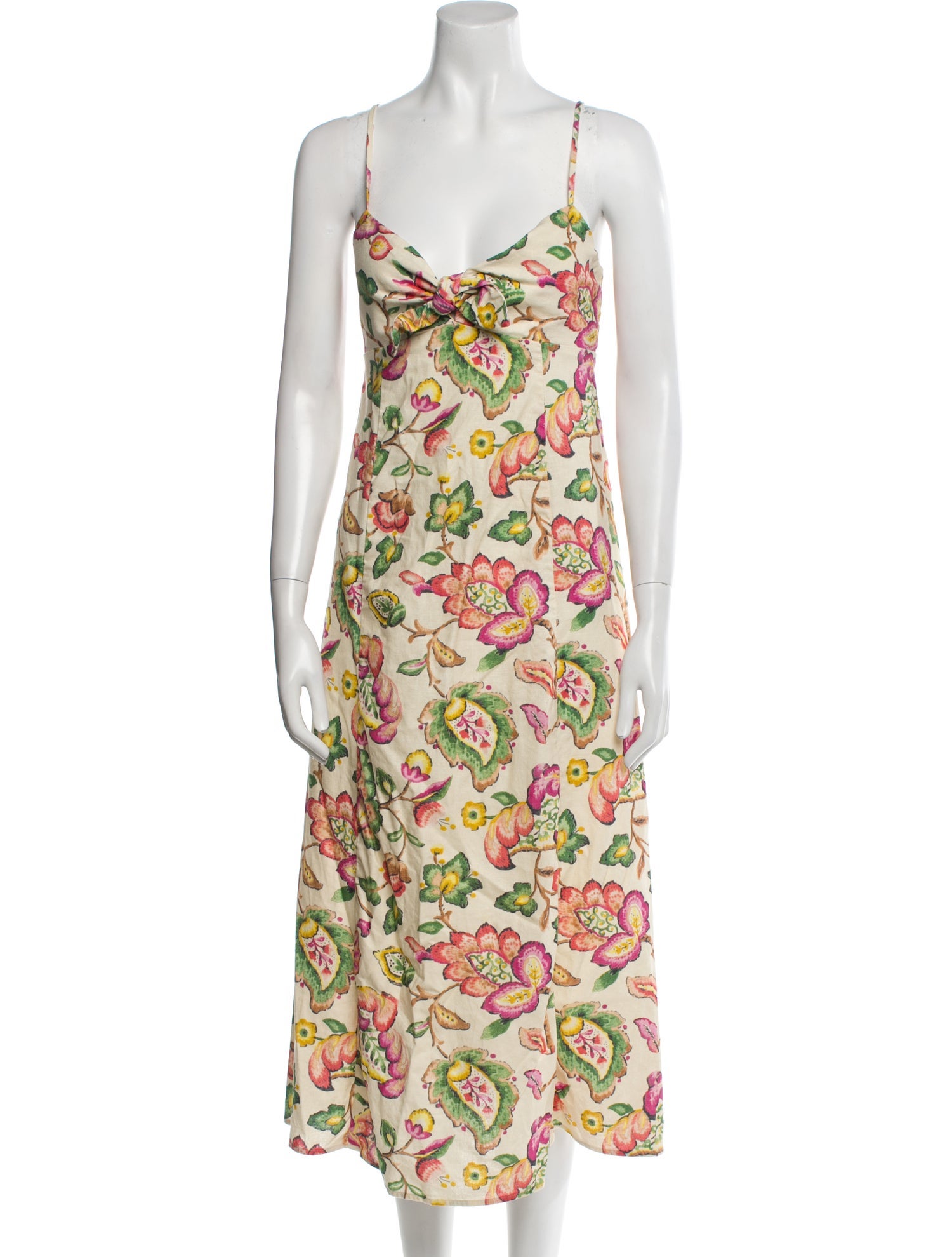 Sézane Floral Print Midi Length Dress