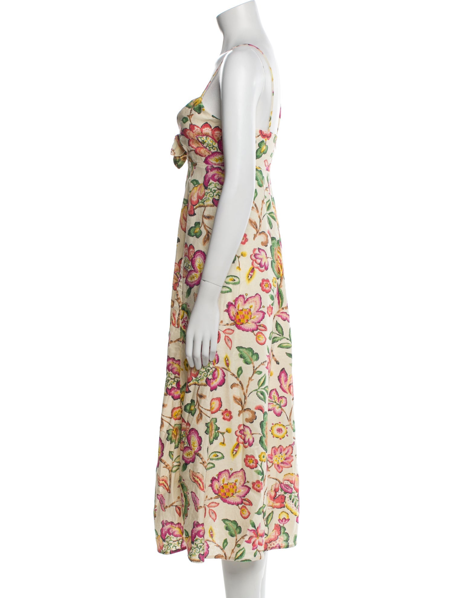 Sézane Floral Print Midi Length Dress