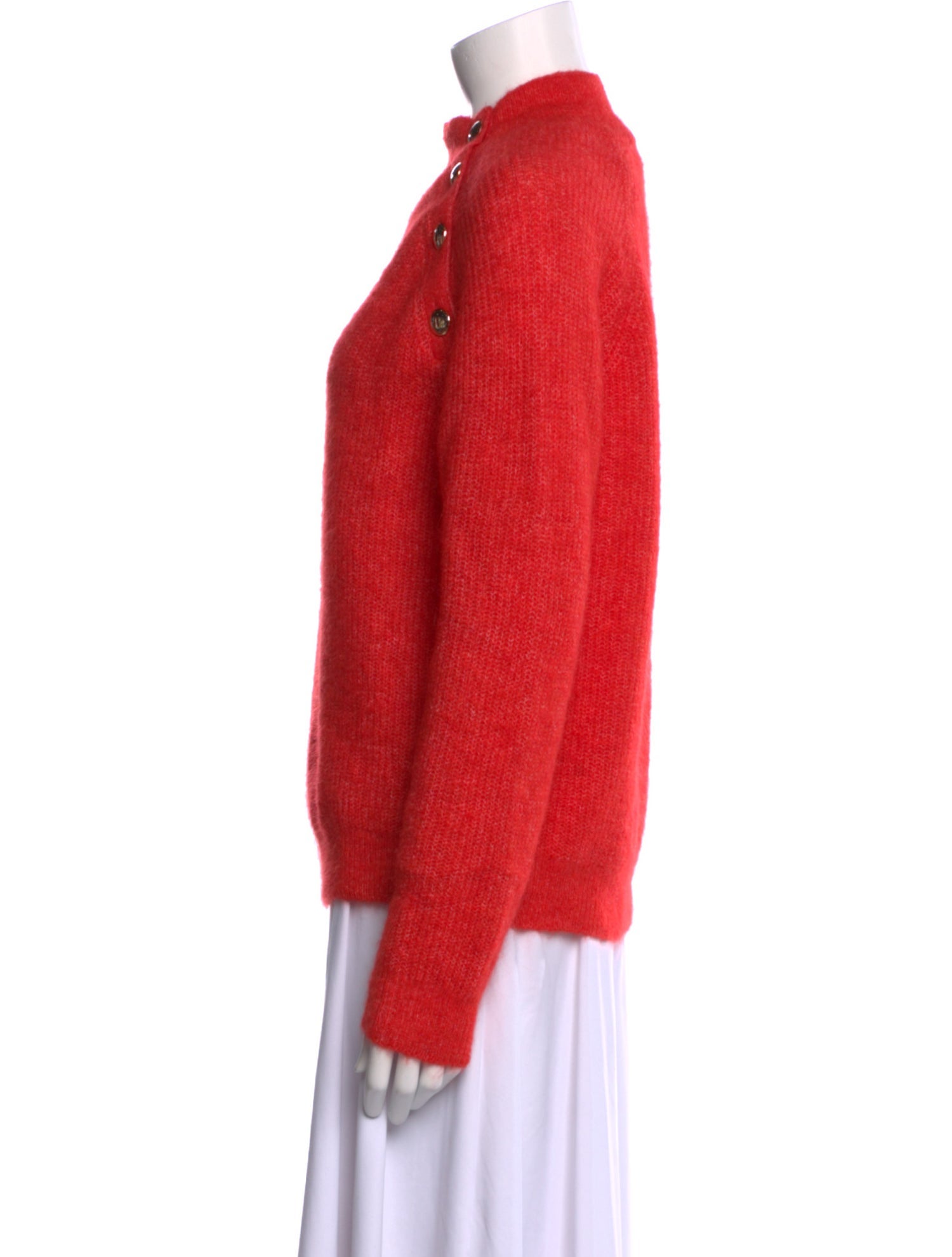 La Maille Sezane Mohair Mock Neck Sweatshirt