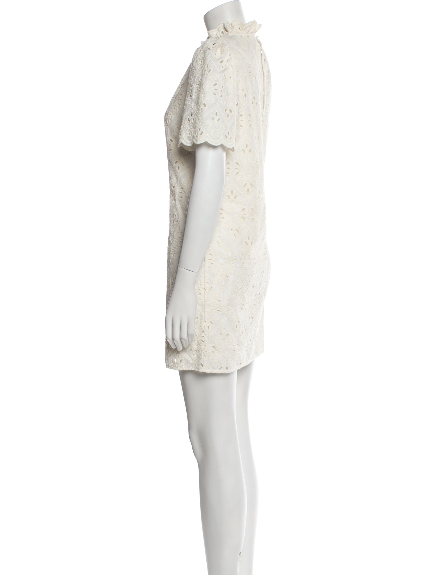 Sézane Lace Pattern Mini Dress